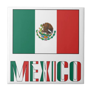 Mexiko und mexikanische Flagge Fliese