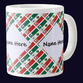 Mexiko und Mexiko - Personalisierte Flagge Jumbo-Tasse