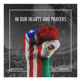 Mexiko und Puerto Rico Vereinigtes und stolz Poster