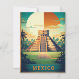 Mexiko vielleicht Pyramidenurlaub Postkarte