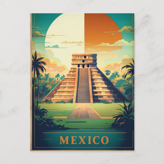 Mexiko vielleicht Pyramidenurlaub Postkarte (Vorderseite)