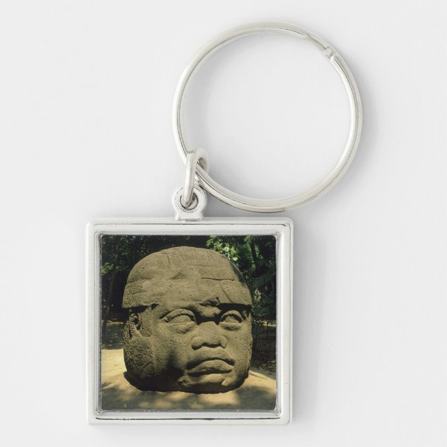 Mexiko, Villahermosa, riesiger Olmec-Kopf, La Vent Schlüsselanhänger (Vorne)