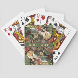 Mexiko Vintage individuell monogrammierte Spielkar Spielkarten
