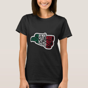 Mexiko Vintage Mexikanische Flagge Stolz Hecho En T-Shirt