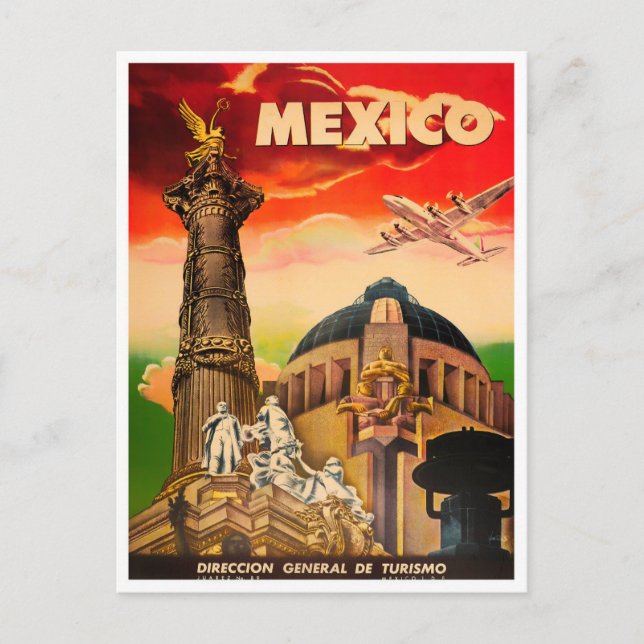 Mexiko Vintage Reise Postkarte (Vorderseite)