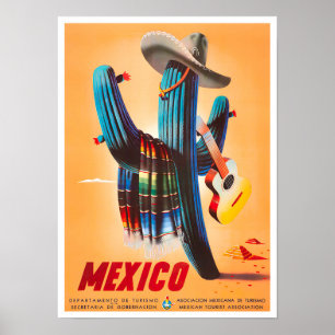 Mexiko Vintage Reiseplakat Poster
