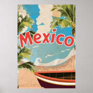 Mexiko Vintage-Urlaubsposter Poster