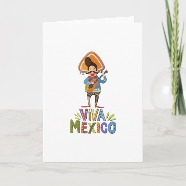 Mexiko - Viva Mexico Singer - Licht Karte (Vorderseite)