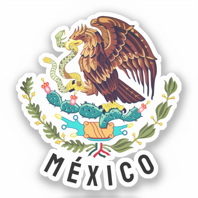 Mexiko-Wappen Aufkleber (Vorderseite)