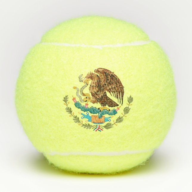 Mexiko-Wappen - Flagge Mexikos Tennisbälle (Vorderseite)