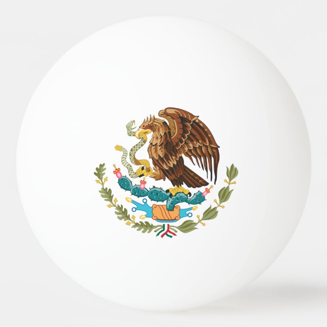 Mexiko-Wappen - Flagge Mexikos Tischtennisball (Vorderseite)