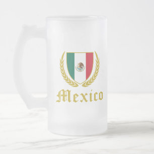 Mexiko-Wappen Mattglas Bierglas