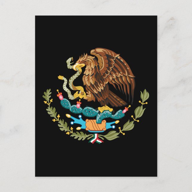 Mexiko-Wappen Postkarte (Vorderseite)