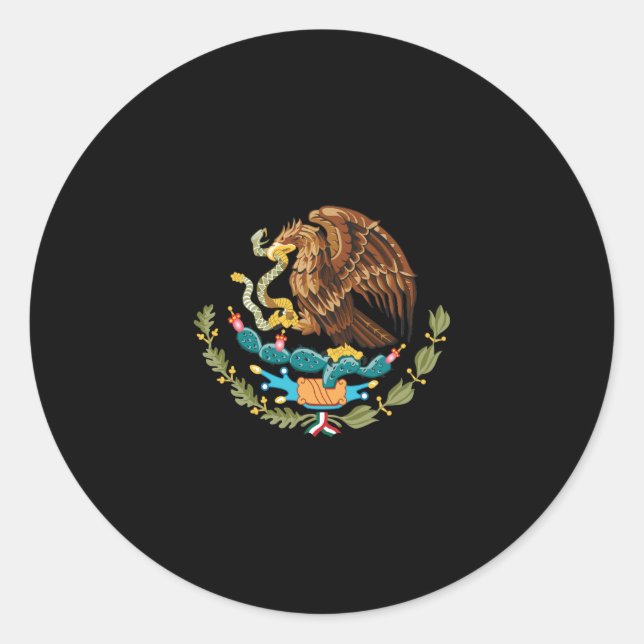 Mexiko-Wappen Runder Aufkleber (Vorderseite)