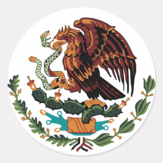 Mexiko-Wappen Runder Aufkleber