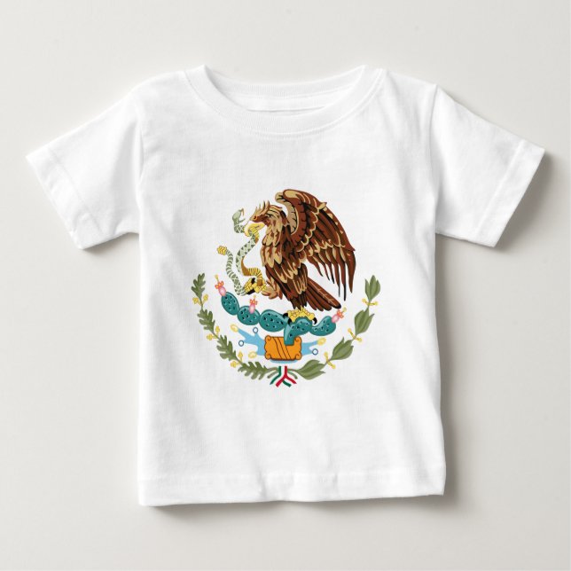 Mexiko-Wappen Säugling T - Shirt (Vorderseite)