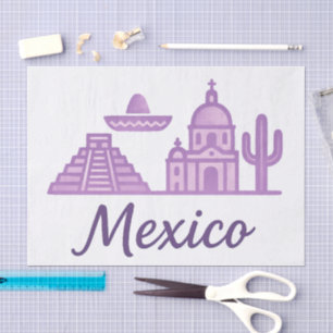 Mexiko-Wasserfarben-Tissue-Papier, minimalistische Seidenpapier