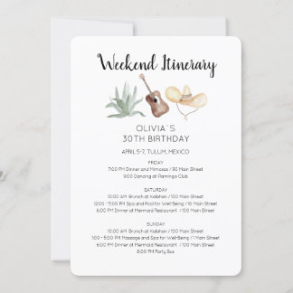 Mexiko Wochenende Geburtstag Einladung