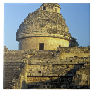 Mexiko, Yucatan. Caracol: astronomisch Fliese