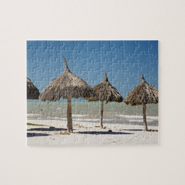Mexiko, Yucatan-Halbinsel, Progreso. Strohdach (Horizontal)