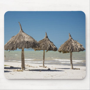 Mexiko, Yucatan-Halbinsel, Progreso. Strohdach Mousepad