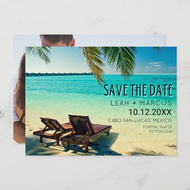 Mexiko-Zielhochzeit Save the Date (Vorne/Hinten)