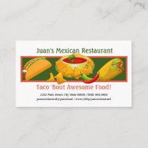 Mexikos Restaurant Custom Business Card