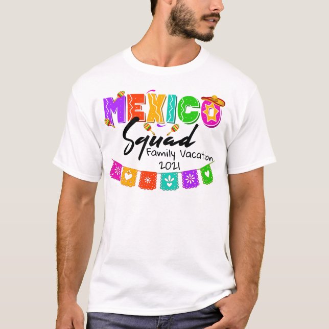 Mexikos Squad Color Group passt auf individuellen  T-Shirt (Vorderseite)