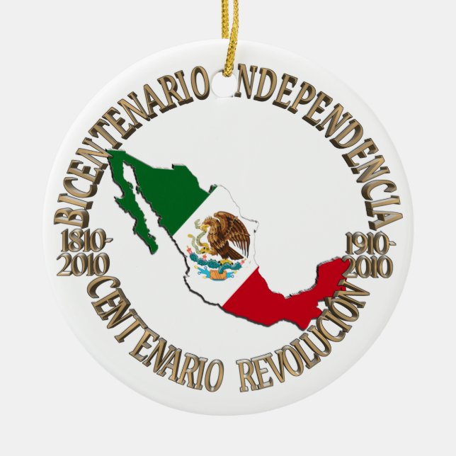 Mexikos zweihundertjährige und hundertjährige Feie Keramikornament (Vorne)