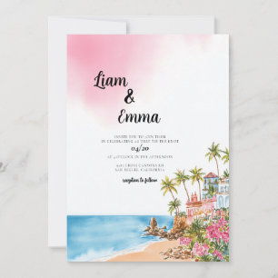Mexique Beach Mariage Destination Invitation