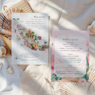 Mexique Carte d'itinéraire de mariage de destina