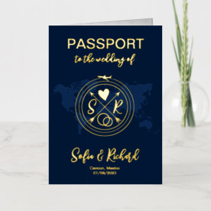 Mexique Carte du monde Mariage Monogramme de passe