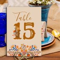 Mexique Floral Western Numéro Carte à thème Table