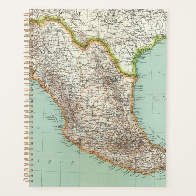 Mexique - Karte Mexikos Planer (Vorderseite)