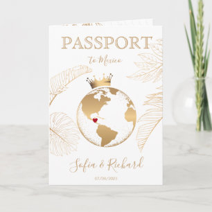 Mexique Mariage Destination Passport Carte du mond