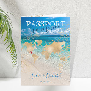 Mexique Mariage Destination Passport Carte du mond