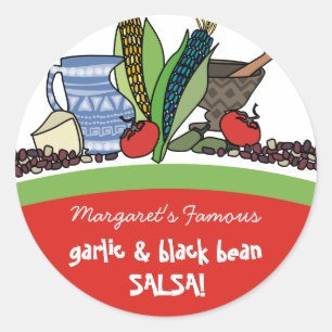 Mexique Southwestern aliments étiquettes cadeaux a