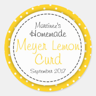 Meyer rond Lemon Curd confiture étiquette alimenta