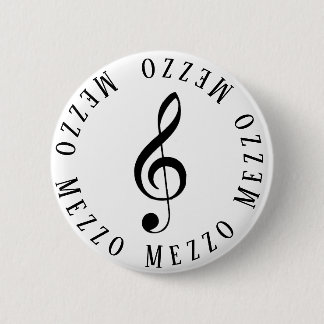 Mezzo Singer Treble Clef Button