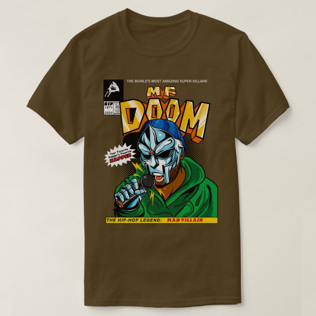 MF DOOM Comic Cover Tribute T-Shirt (Design vorne)