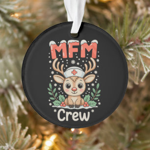 MFM Krankenpfleger Crew Rentier Weihnachten Xmas F Ornament