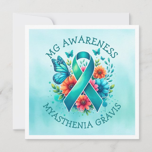 MG-Bewusstsein | Myasthenia Gravis Ribbon (Vorderseite)