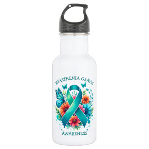 MG-Bewusstsein   Myasthenia Gravis Ribbon Edelstahlflasche