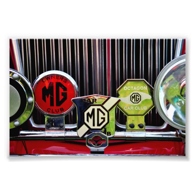 MG Classic British Sports Motor Car Fotodruck (Vorne)