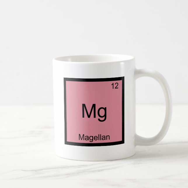 Mg - Magellan Funny Chemistry Element Symbol T-Shi Kaffeetasse (Rechts)