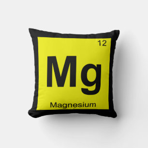 Mg - Magnesium Chemie Periodensystem Symbol Kissen
