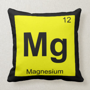 Mg - Magnesium Chemie Periodisches Tabellensymbol Kissen