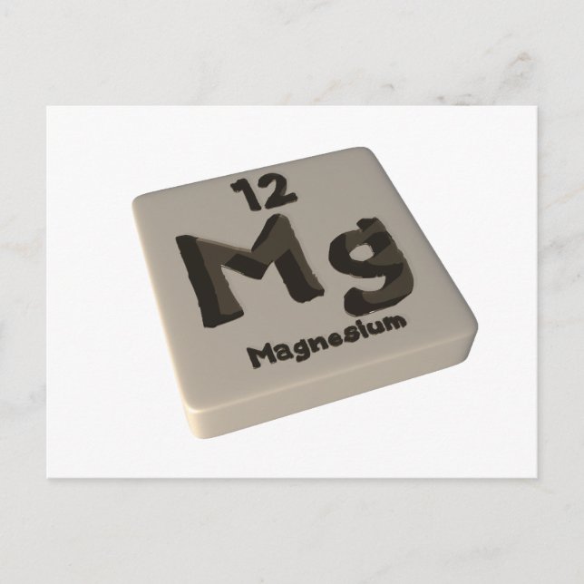 Mg Magnesium Postkarte (Vorderseite)