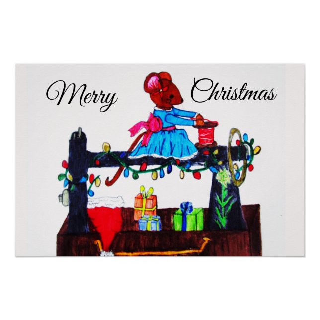 MG. MAUS MACHT EINE WEIHNACHTSMANNMÜTZE POSTER (Vorderseite)