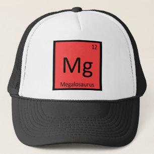 Mg - Megalosaurus Dinosaur Chemie-Symbol Truckerkappe